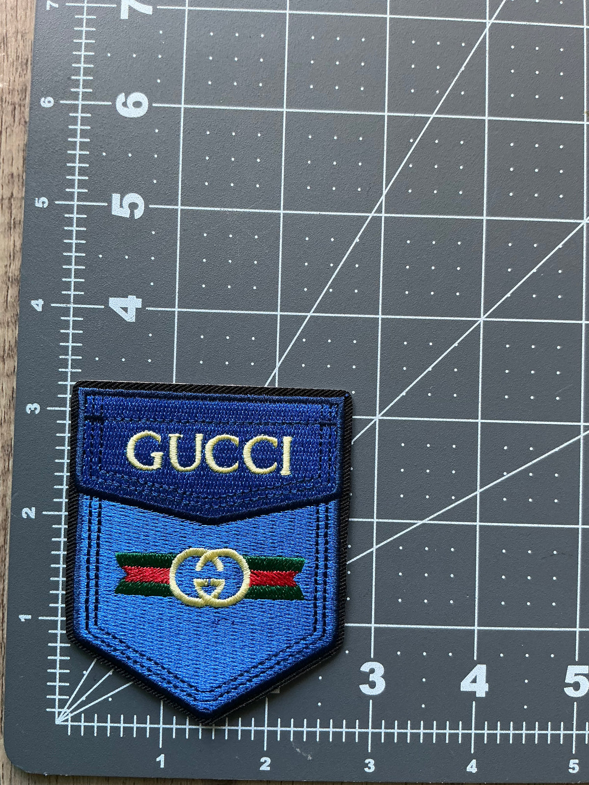 GG pocket iron on patch