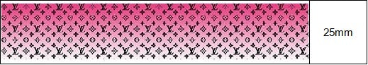 Pink &white LV ribbon