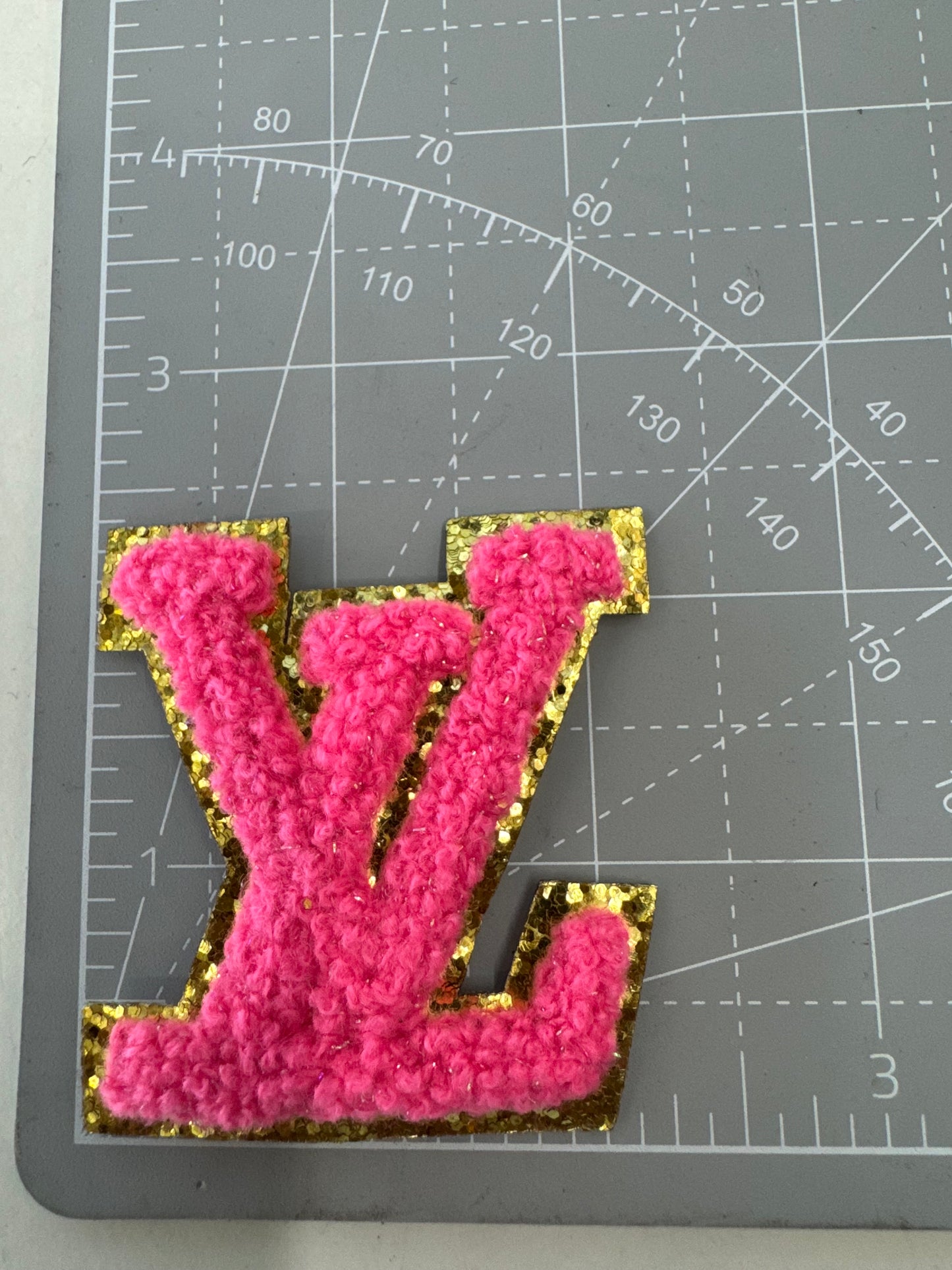 Hot pink LV patch