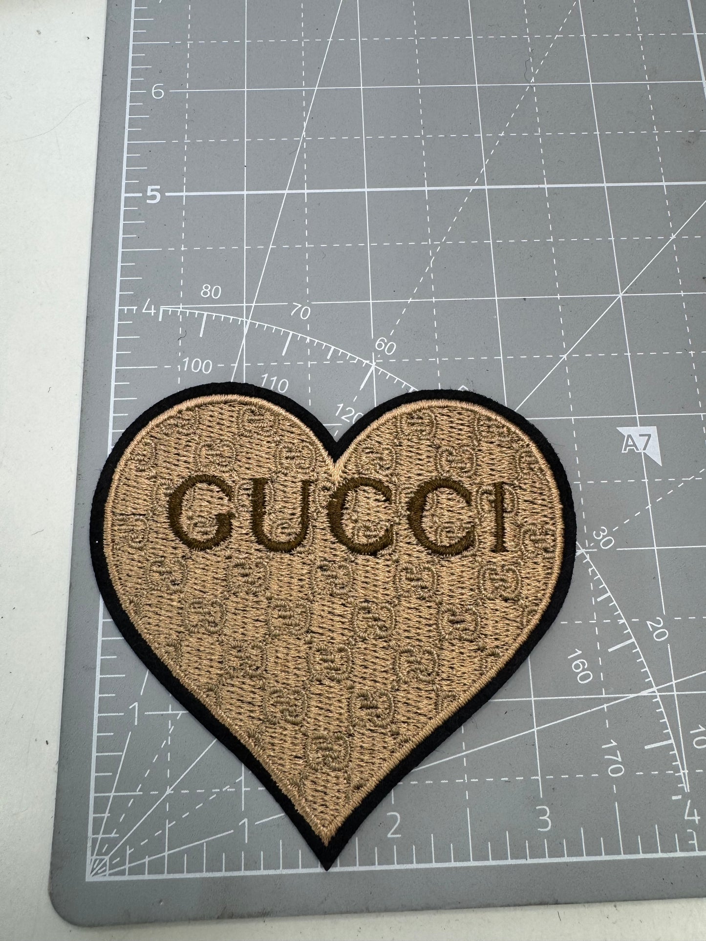 GG heart iron Patch
