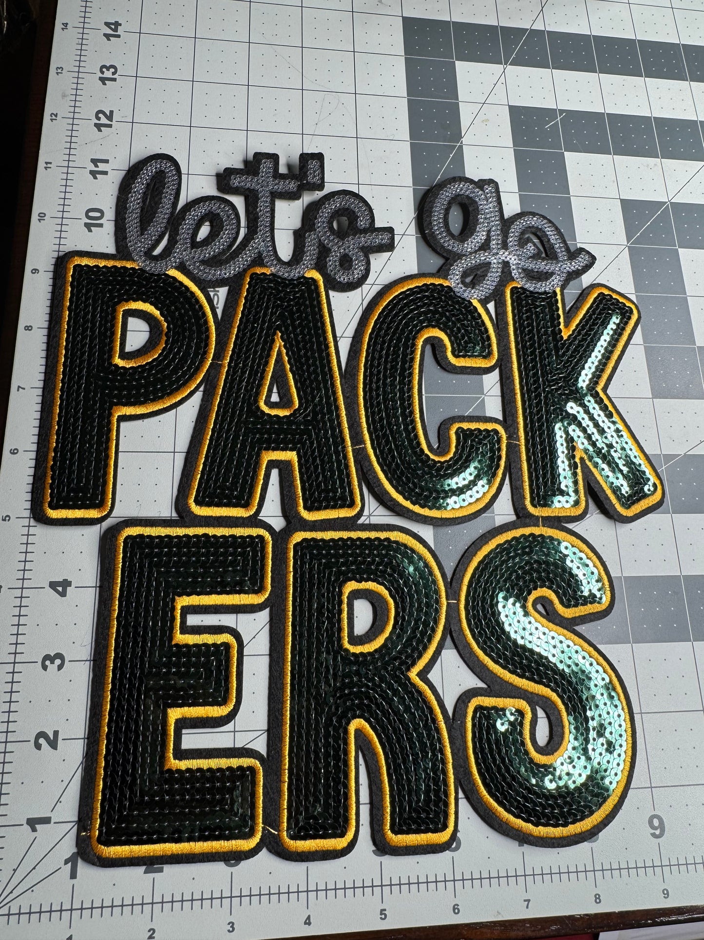 Let’s go Packers 11 inch patch 
