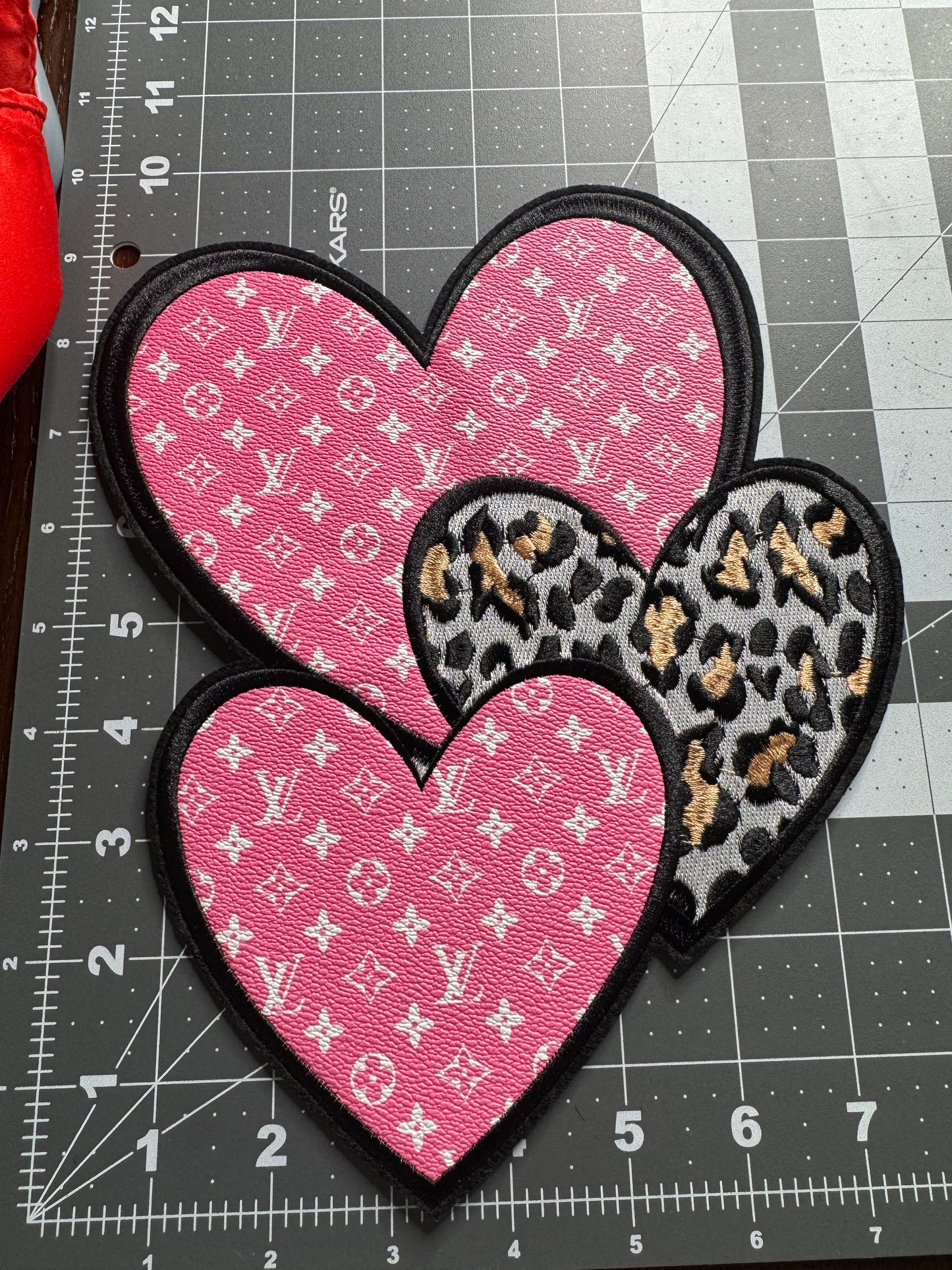 Pink heart patch