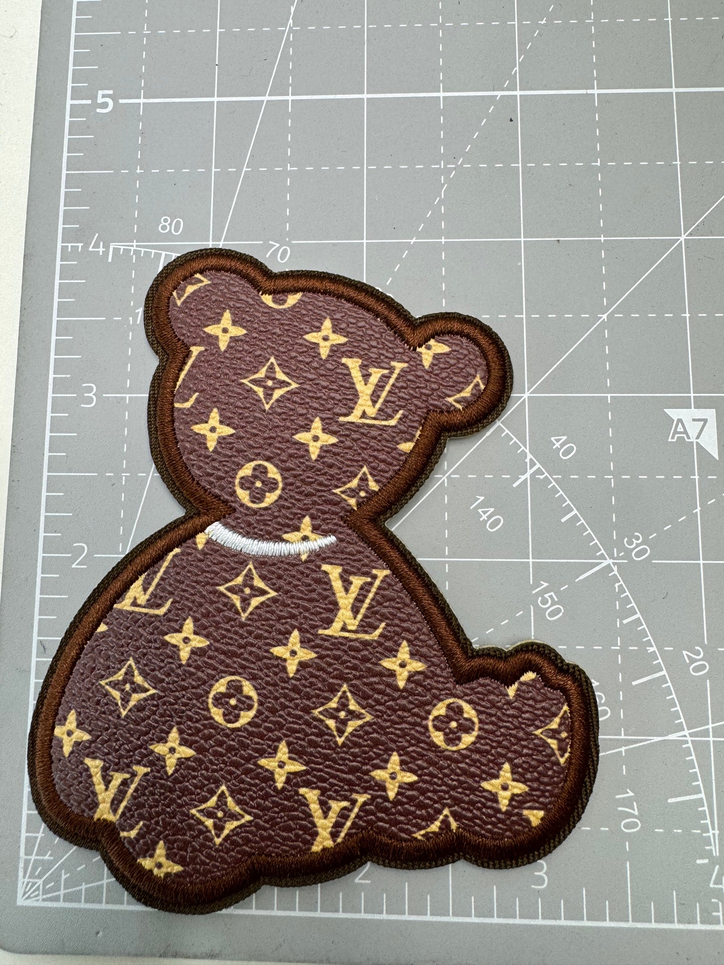 Brown LV bear patch