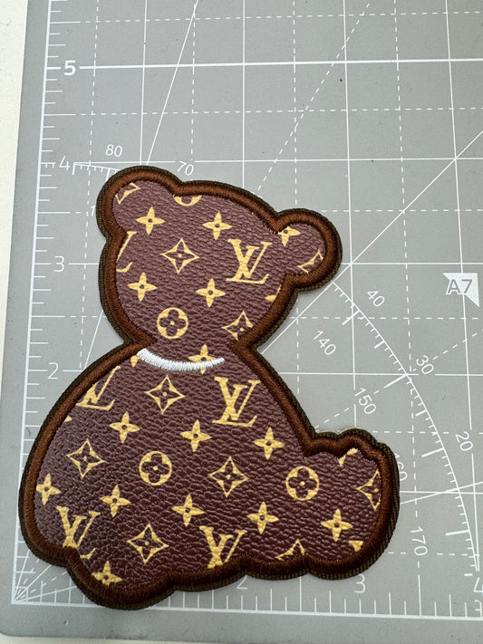Brown LV bear patch