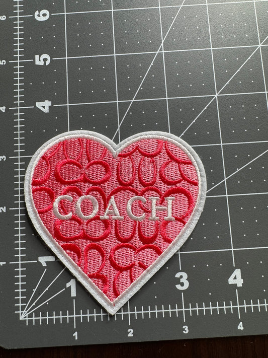Pink coach heart patch