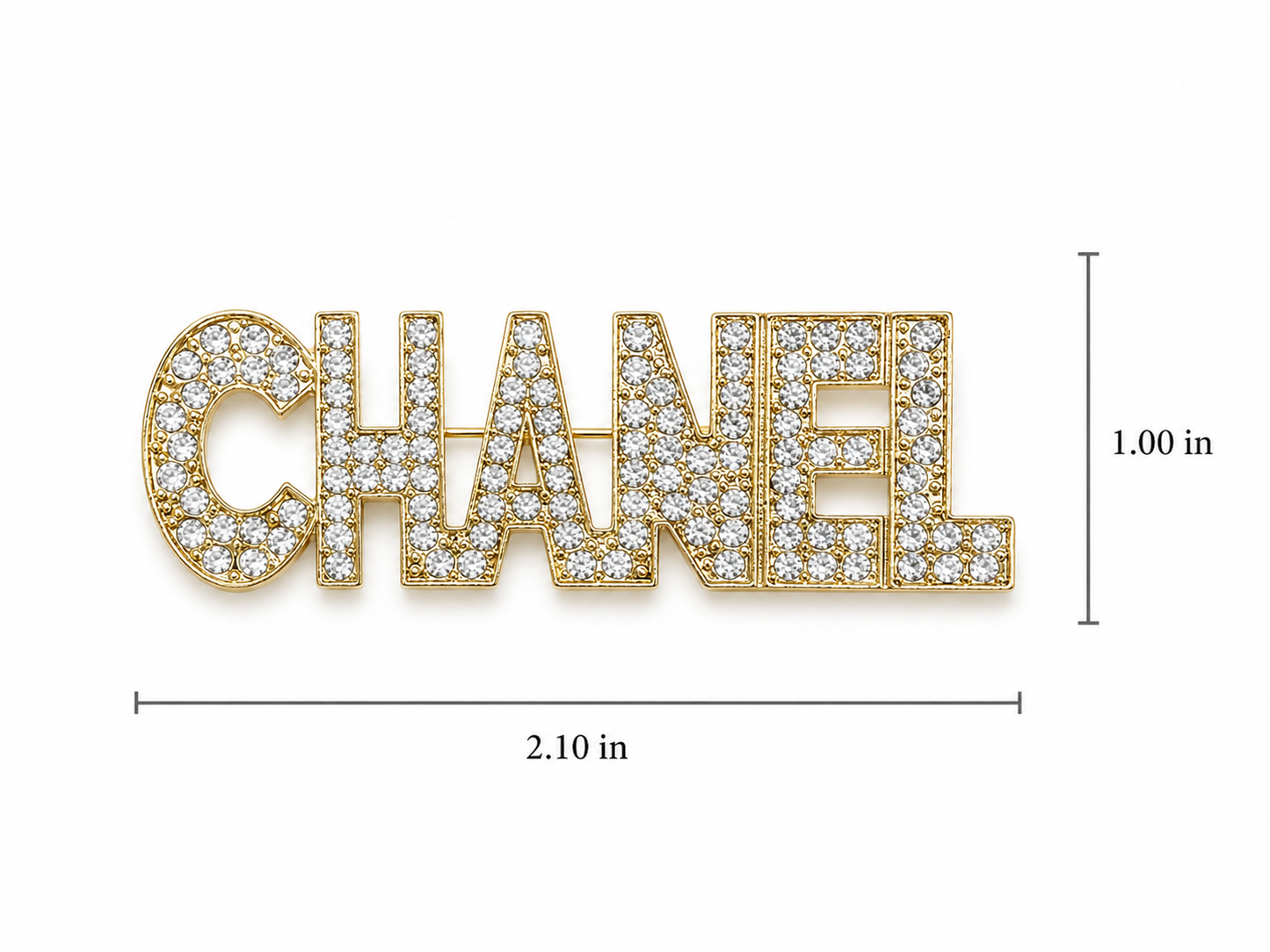Chanel Paris Gold Metal Label Plate with Black Text