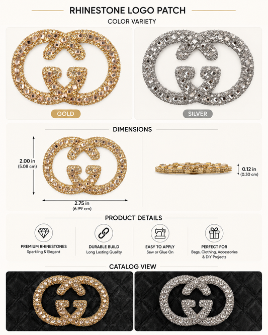 Crystal GG Patch – Gold & Silver
