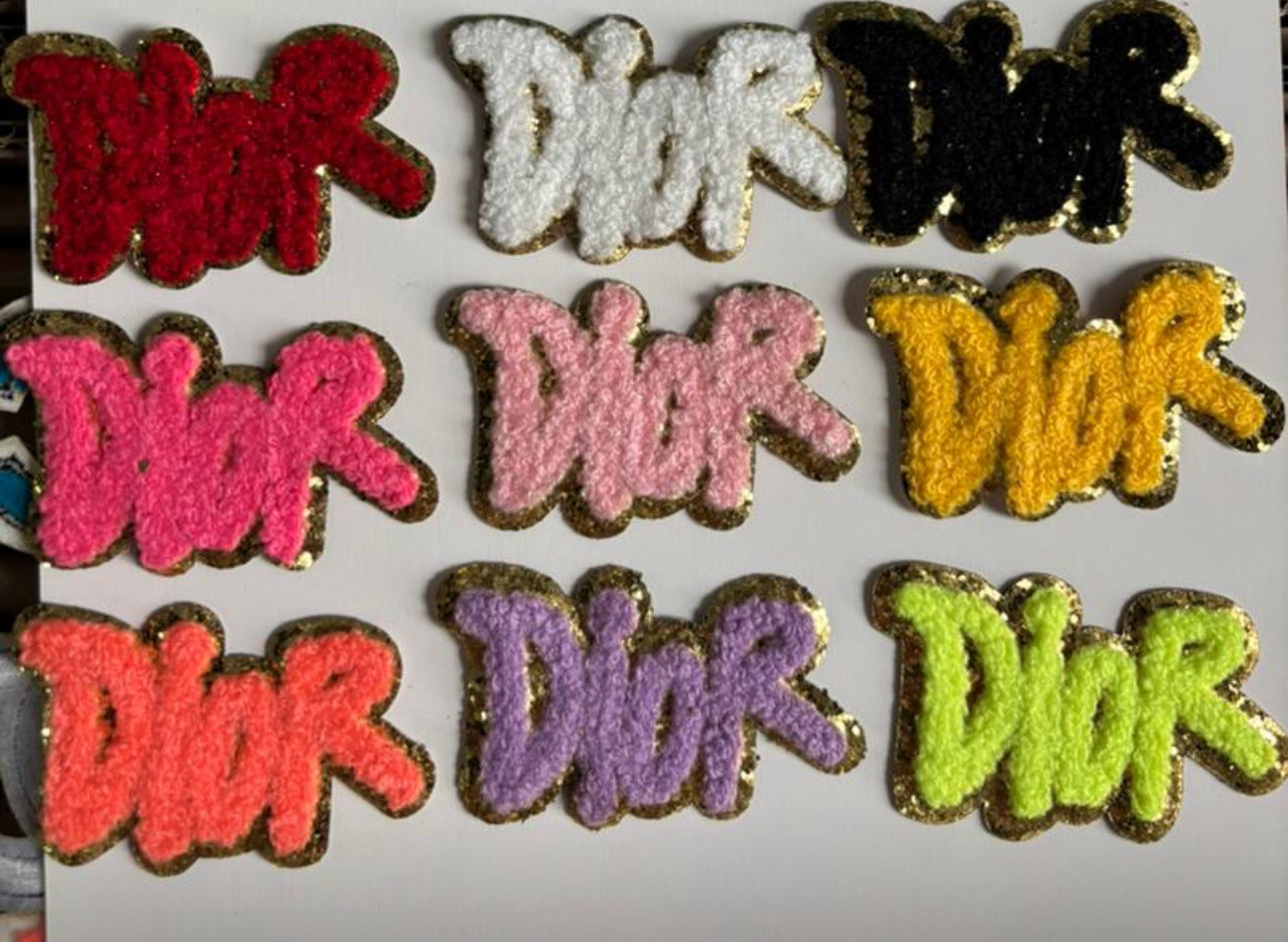 D.I.O.R iron on Patches