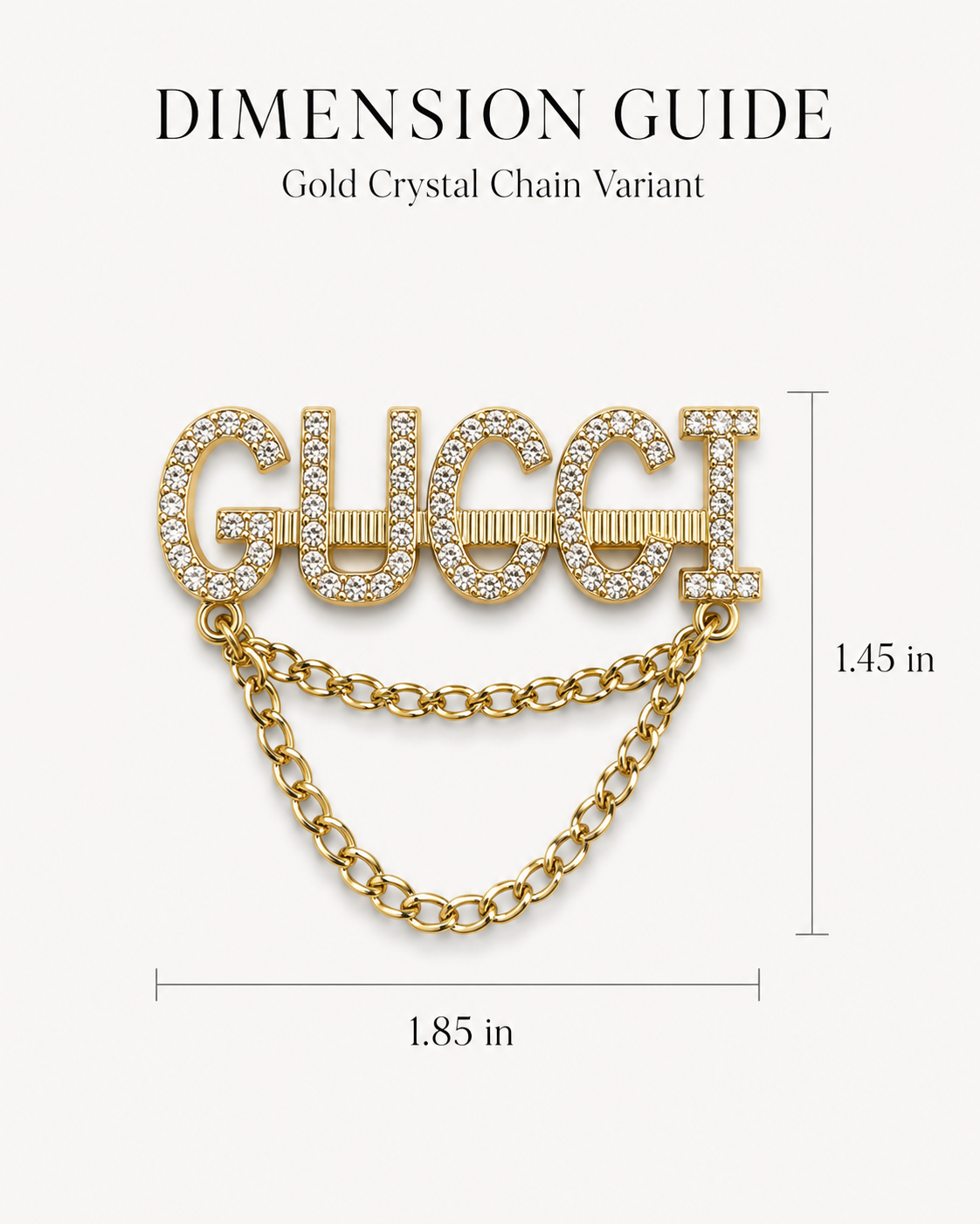 Gucci logo available in 3 style and colours