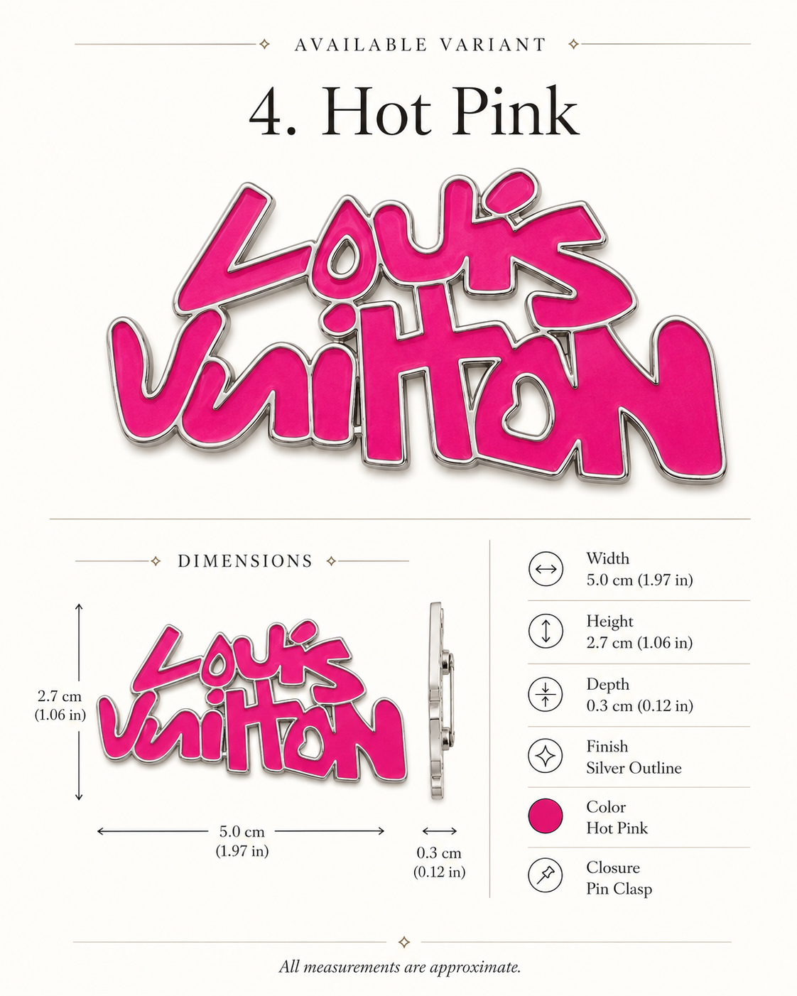 Louis Vuitton pin catalog design