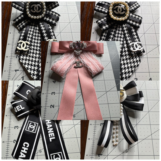 CC bows Brooches