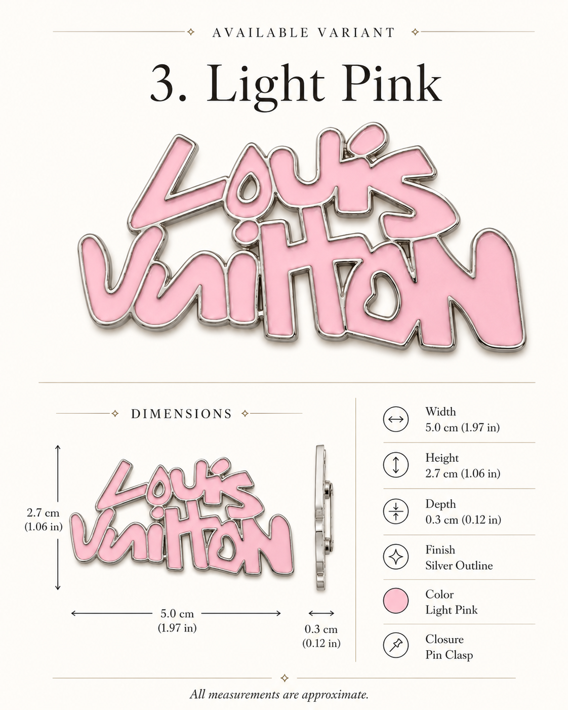 Louis Vuitton pin catalog design