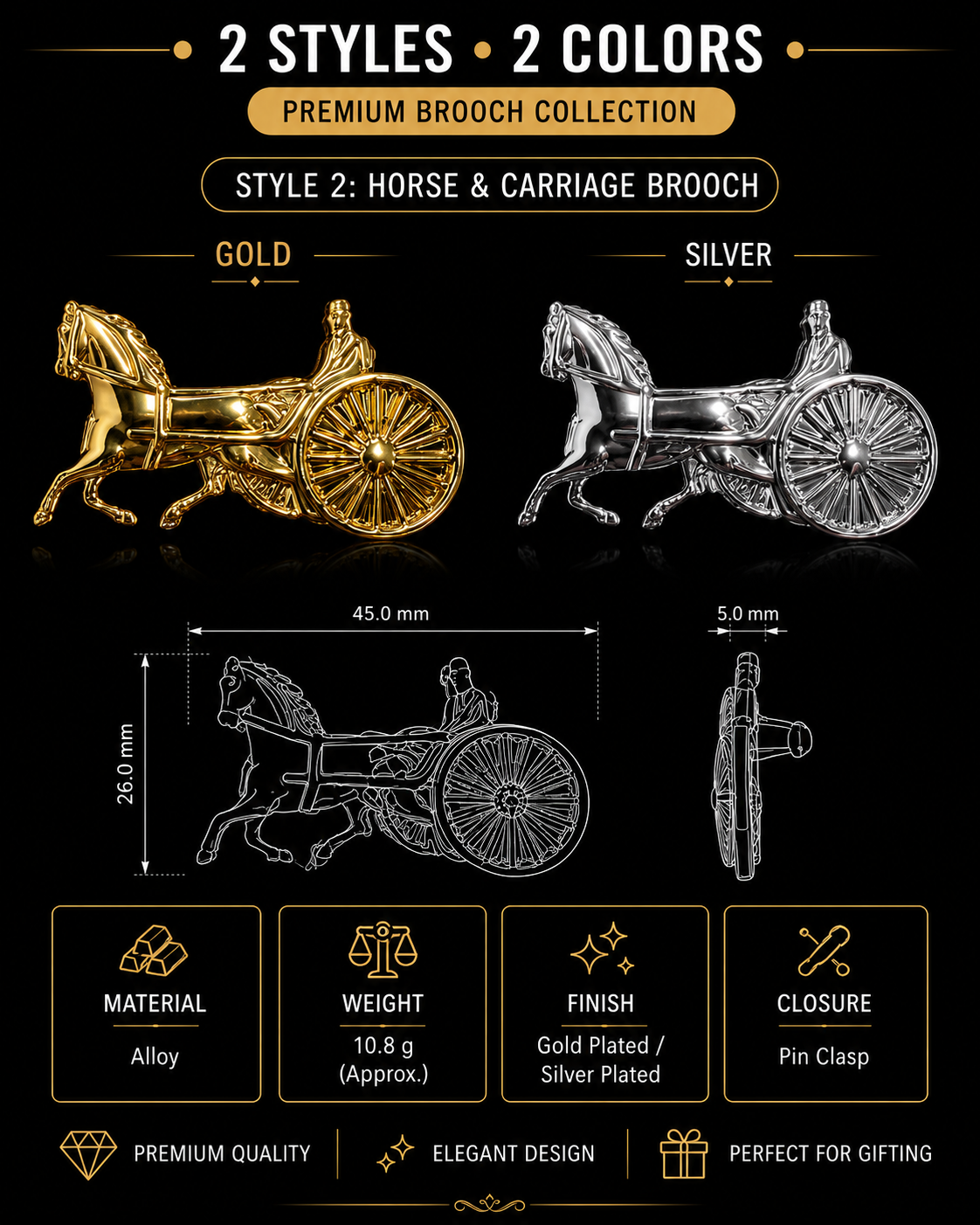 Flat back Charms Gold and Silver