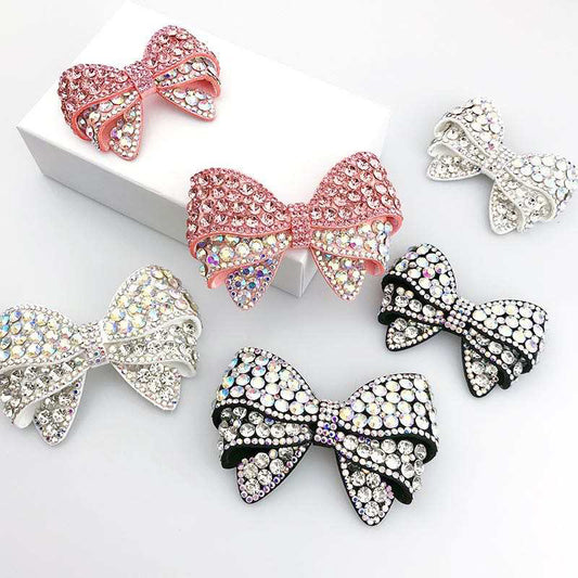 Rhinestone Bow Patches For Shoes Clothes Hats Bags etc...