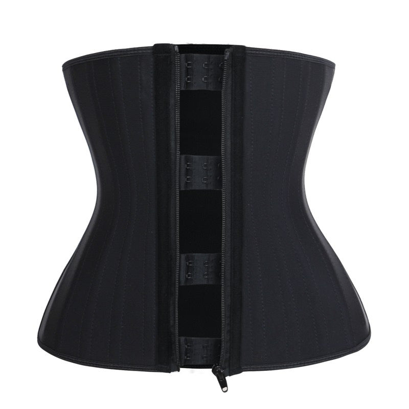 25 Steel Bones Zipper and Hooks Latex Waist Trainer Corset - Nature's Finest Herbs