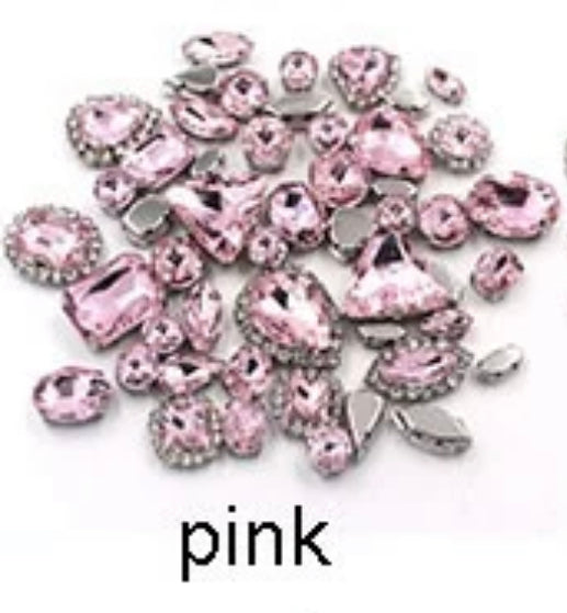 50pcs Crystal Glitz Rhinestones Flatback