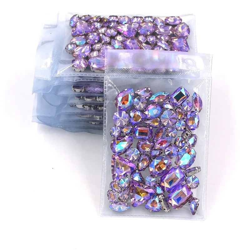 50pcs Crystal Glitz Rhinestones Flatback