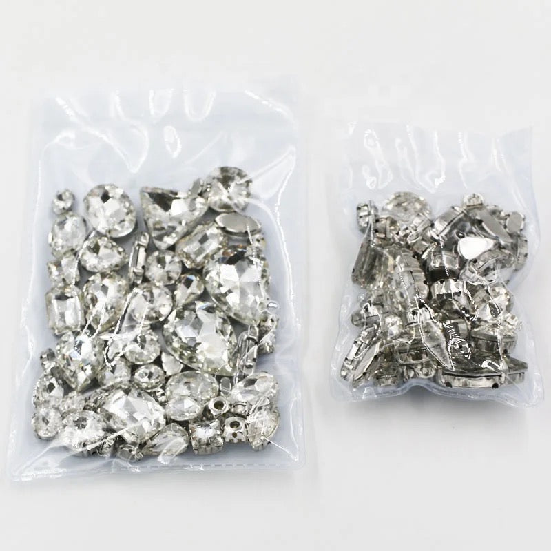 50pcs Crystal Glitz Rhinestones Flatback