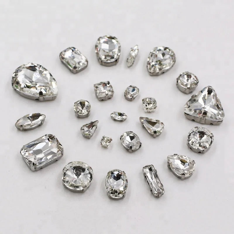 50pcs Crystal Glitz Rhinestones Flatback